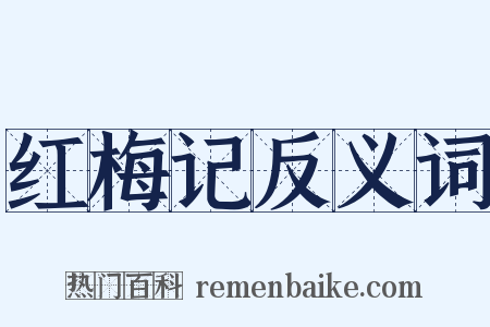 红梅记反义词是什么意思的图片